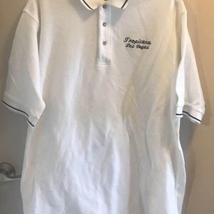 Men’s XL white polo shirt Tropicana Las Vegas hotel casino by Sea Palms Hartwell